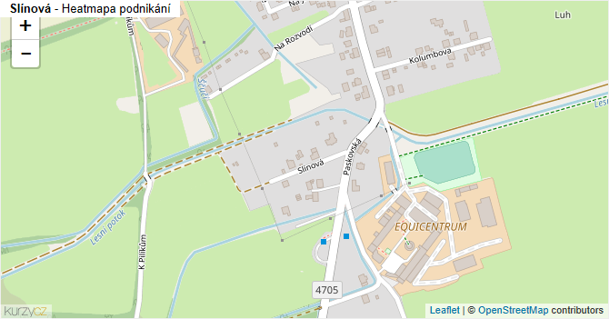 Slínová - mapa podnikání