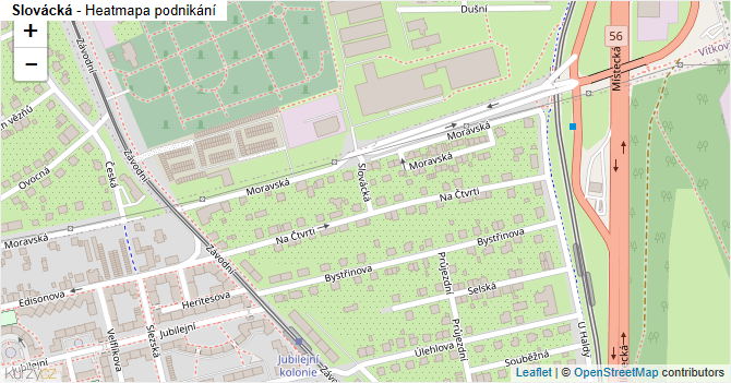 Slovácká - mapa podnikání
