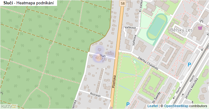 Slučí - mapa podnikání