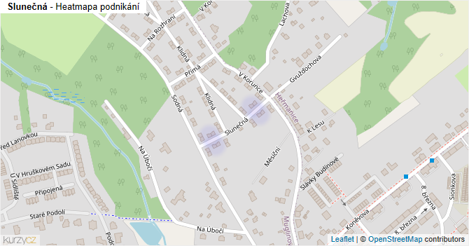 Slunečná - mapa podnikání