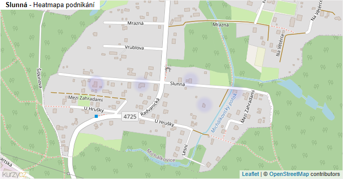 Slunná - mapa podnikání