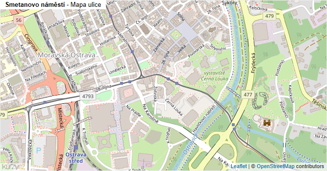 Smetanovo náměstí - mapa ulice