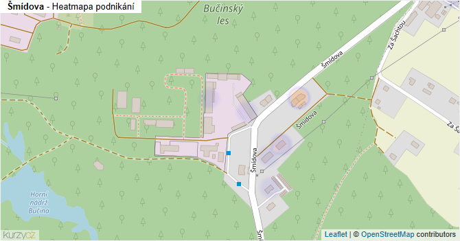 Šmídova - mapa podnikání