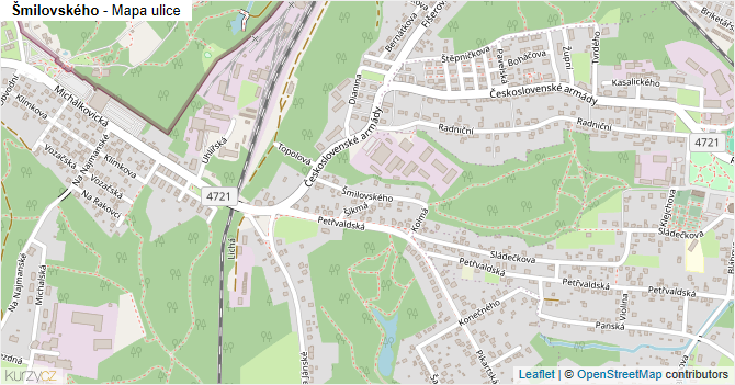 Šmilovského - mapa ulice