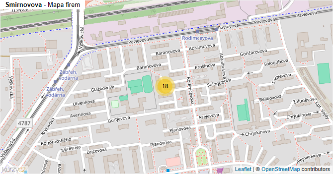 Smirnovova - mapa firem