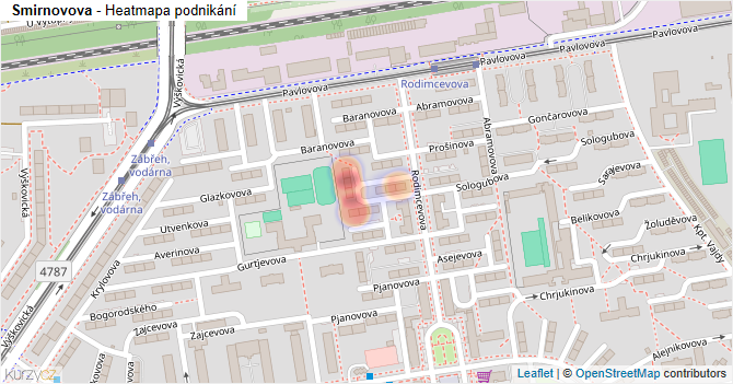 Smirnovova - mapa podnikání