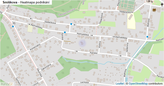 Smíškova - mapa podnikání