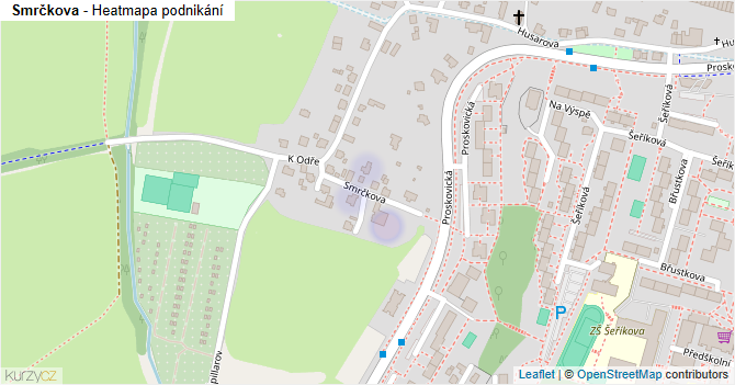 Smrčkova - mapa podnikání