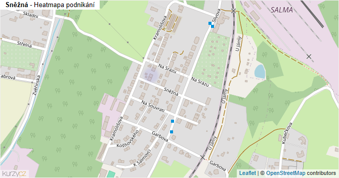 Sněžná - mapa podnikání