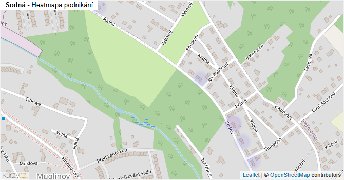 Sodná - mapa podnikání