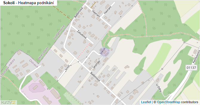 Sokolí - mapa podnikání