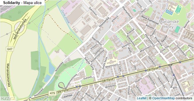 Solidarity - mapa ulice