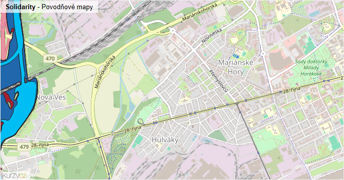 Solidarity - záplavové mapy stoleté vody