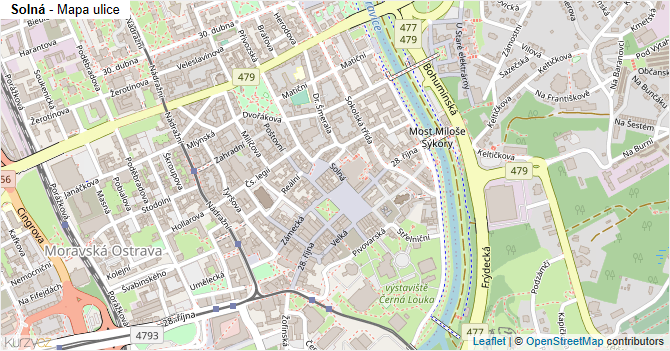 Solná - mapa ulice