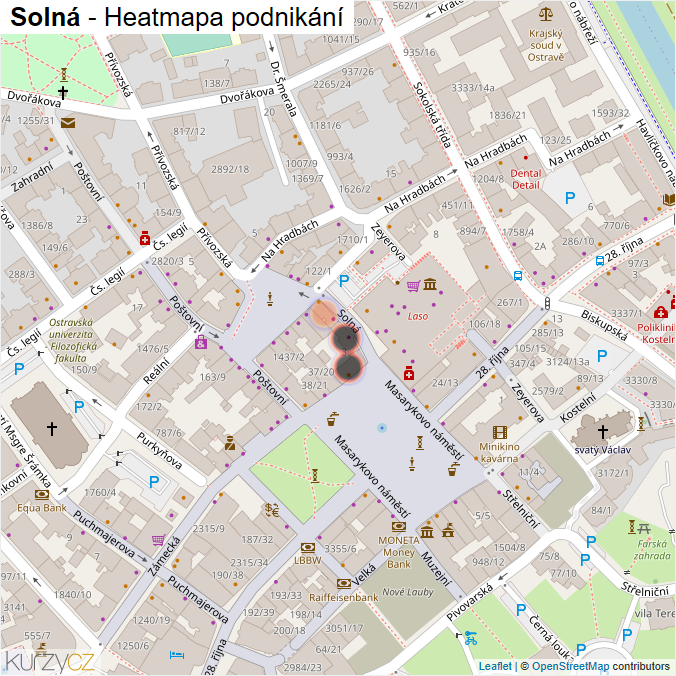 Mapa Solná - Firmy v ulici.