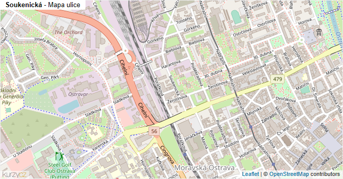 Soukenická - mapa ulice