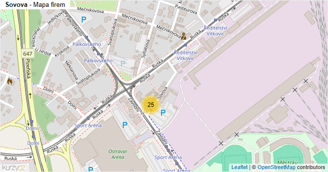 Sovova - mapa firem