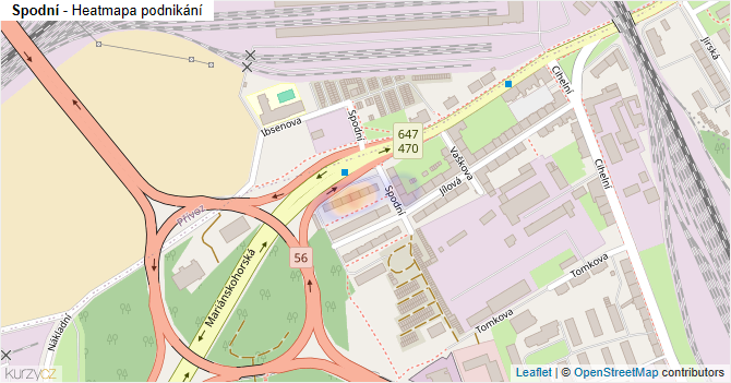 Spodní - mapa podnikání