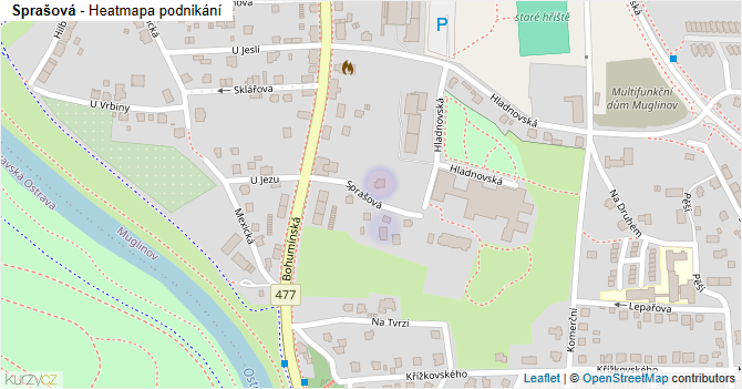 Sprašová - mapa podnikání