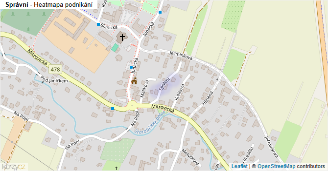 Správní - mapa podnikání