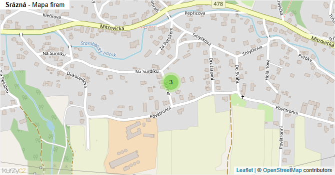 Srázná - mapa firem