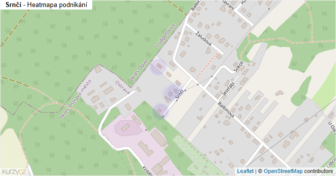 Srnčí - mapa podnikání
