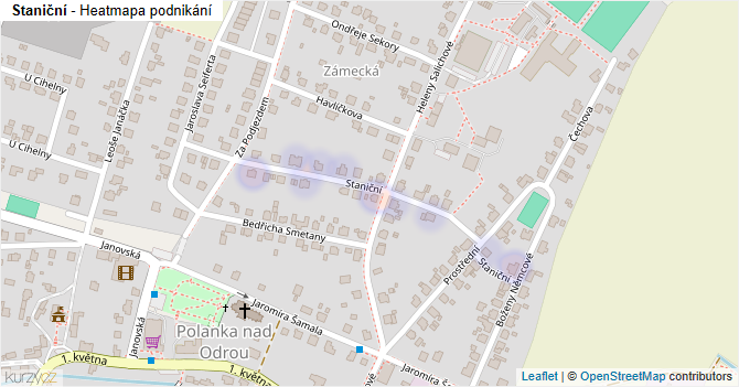 Staniční - mapa podnikání