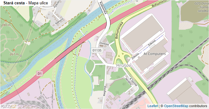Stará cesta - mapa ulice