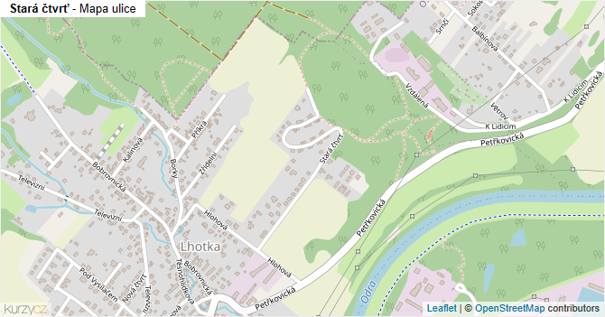 Stará čtvrť - mapa ulice