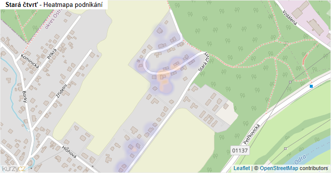 Stará čtvrť - mapa podnikání