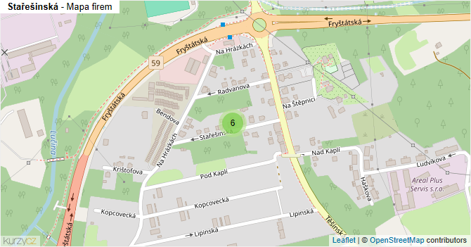 Stařešinská - mapa firem