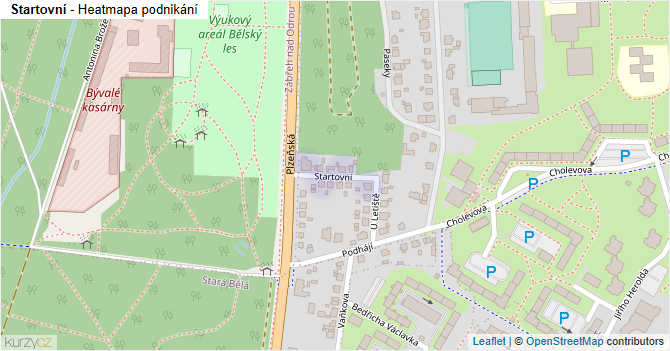 Startovní - mapa podnikání