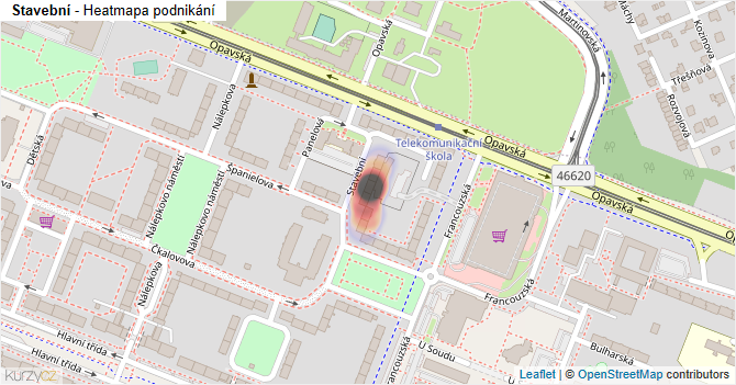 Stavební - mapa podnikání