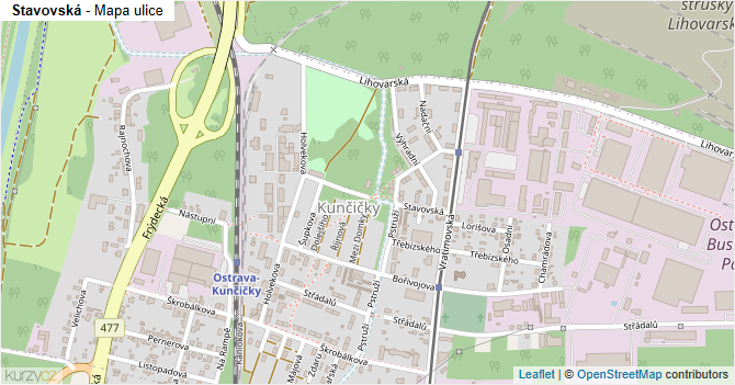 Stavovská - mapa ulice