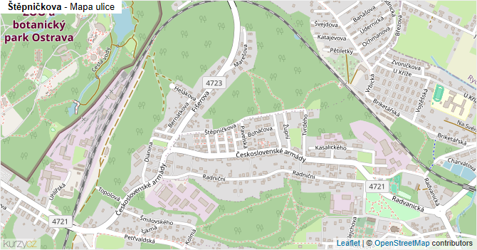 Štěpničkova - mapa ulice