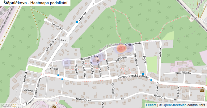 Štěpničkova - mapa podnikání