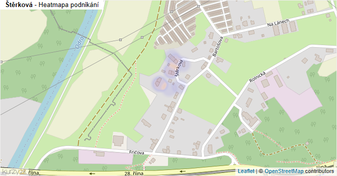 Štěrková - mapa podnikání