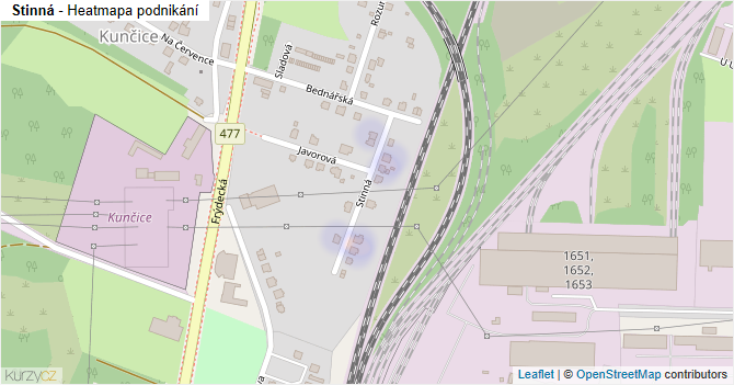 Stinná - mapa podnikání
