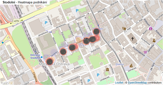 Stodolní - mapa podnikání