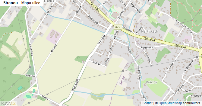 Stranou - mapa ulice