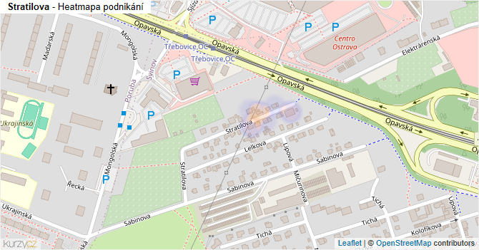Stratilova - mapa podnikání