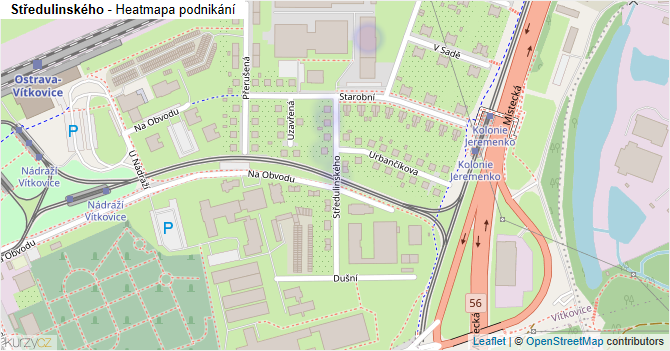 Středulinského - mapa podnikání
