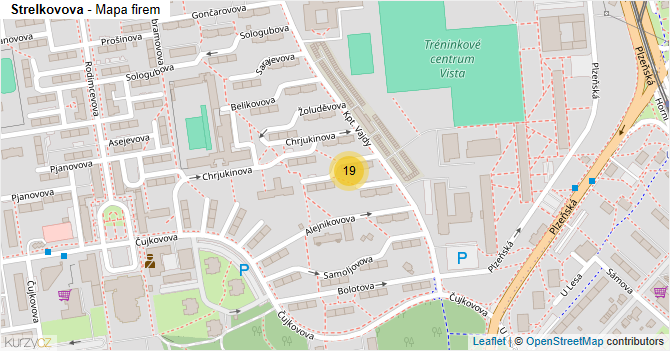 Strelkovova - mapa firem
