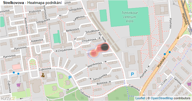 Strelkovova - mapa podnikání