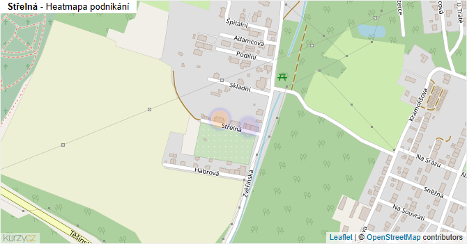Střelná - mapa podnikání
