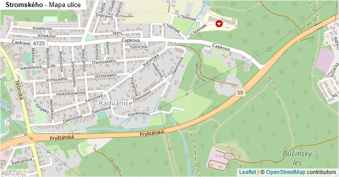 Stromského - mapa ulice