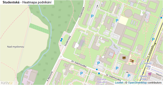 Studentská - mapa podnikání