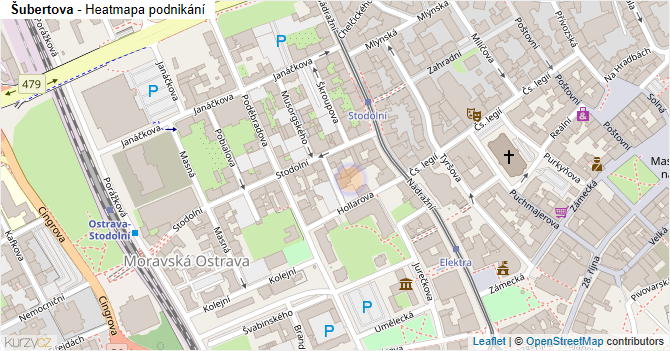 Šubertova - mapa podnikání