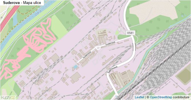 Suderova - mapa ulice
