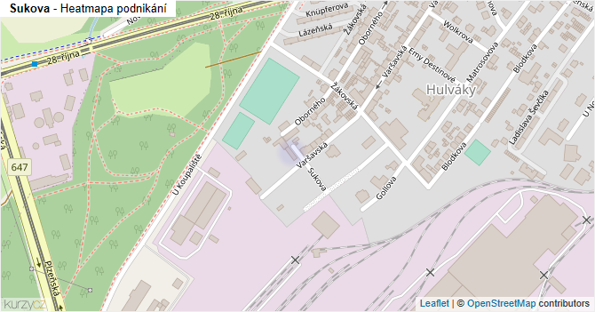 Sukova - mapa podnikání